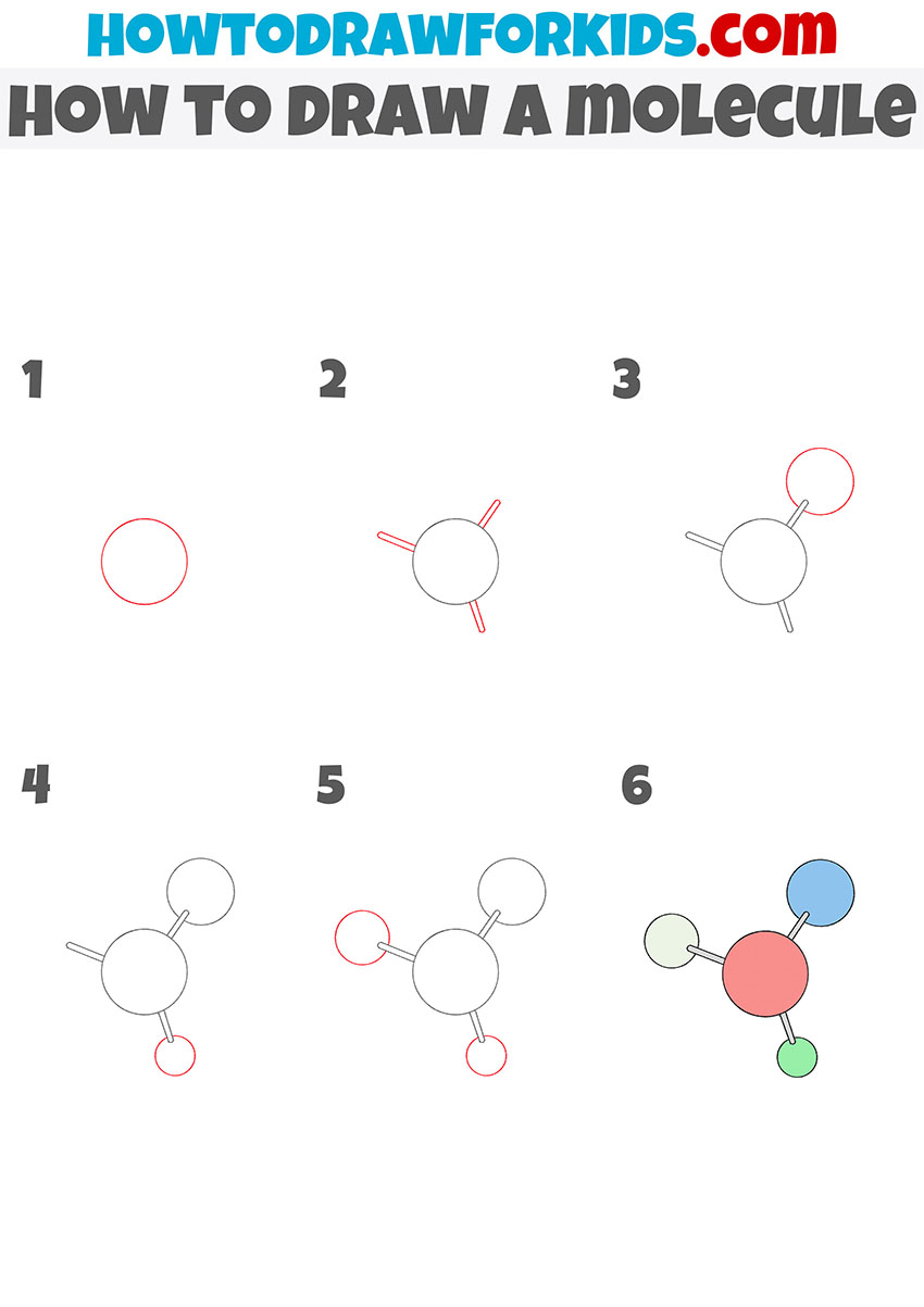 How to Draw a Molecule Easy Drawing Tutorial For Kids