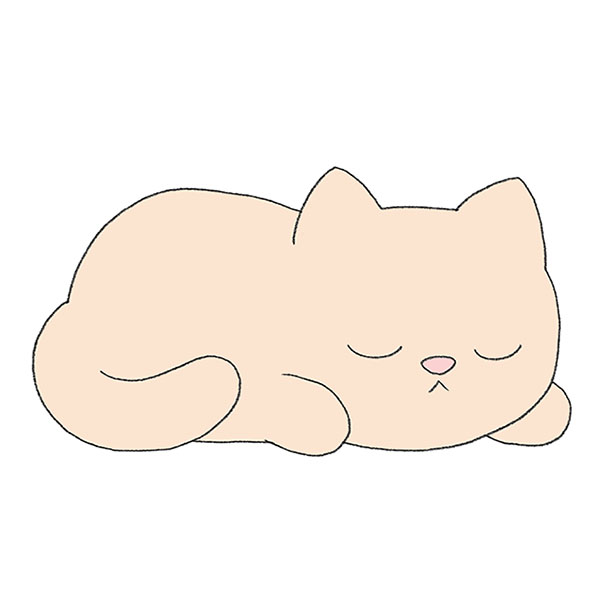 How to Draw a Sleeping Cat