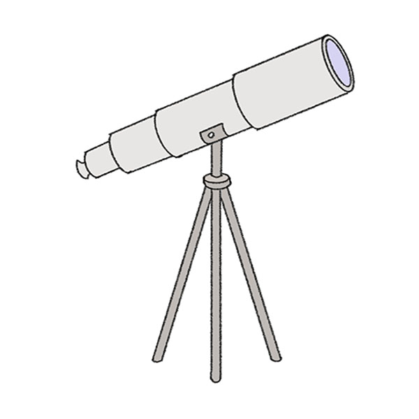 telescope drawing easy