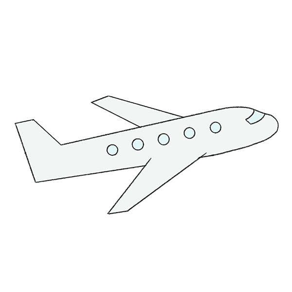 Premium Vector | Plane coloring pages drawing for kids