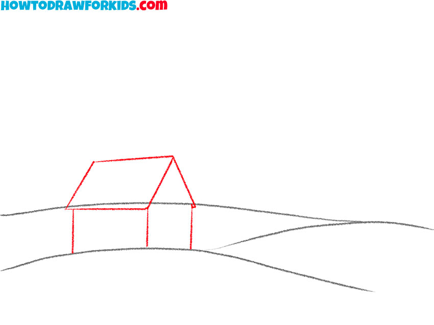 how to draw a village art hub