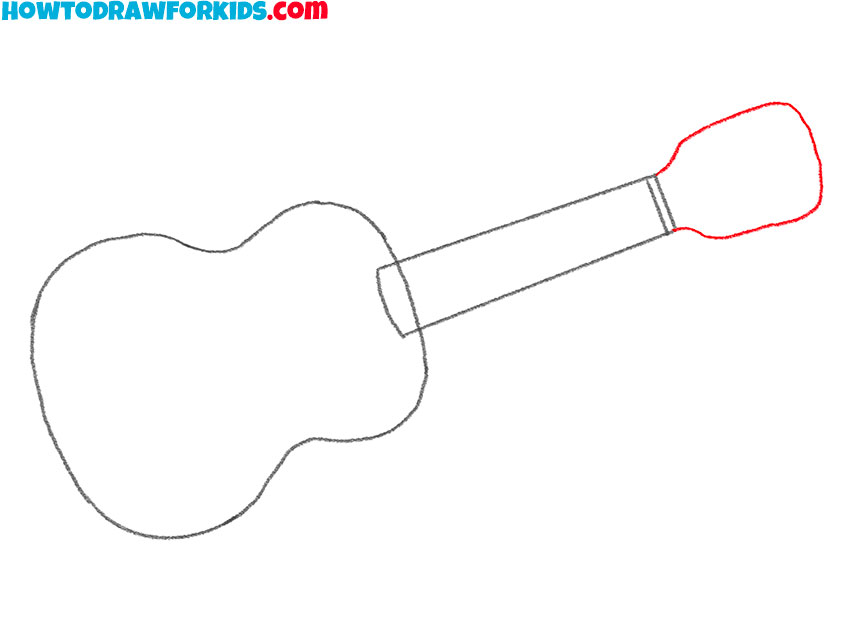 how to draw a cartoon ukulele