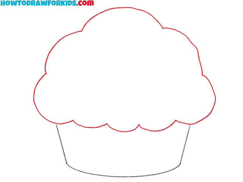 how to draw a cupcake for kids