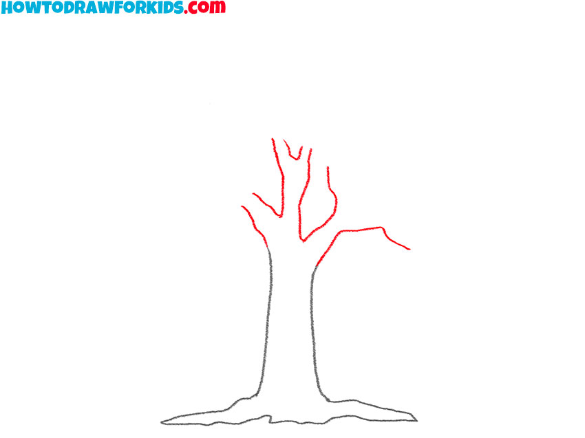 how to draw a winter tree for kindergarten