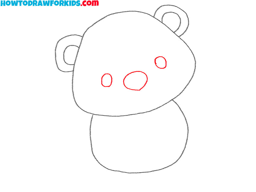 how to draw a cute baby bear