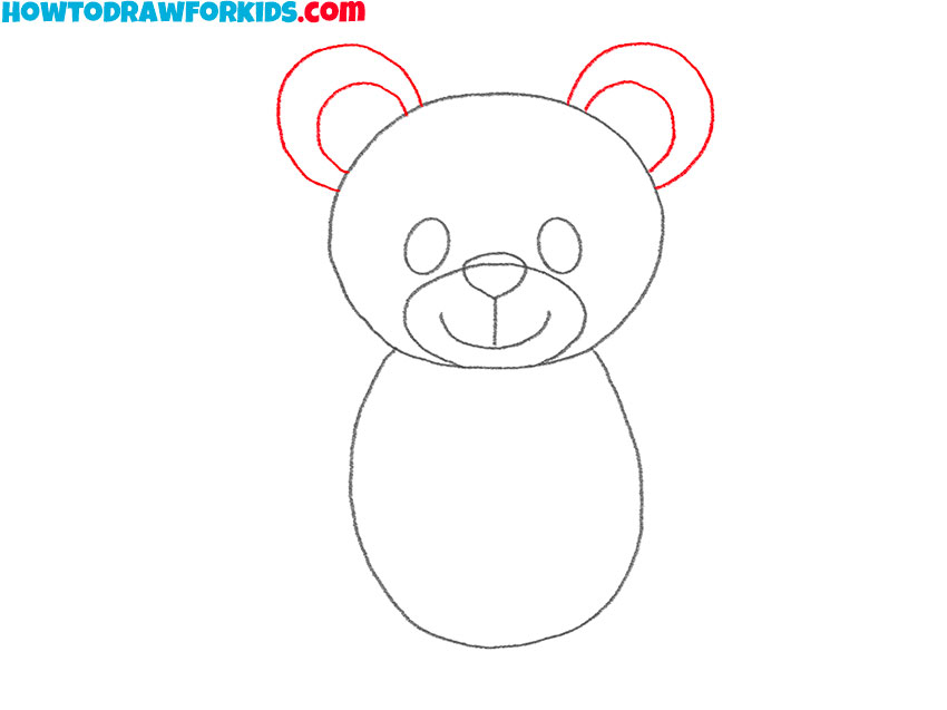 how to draw a teddy bear cute