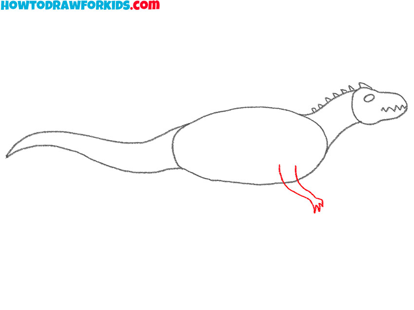 how to draw an allosaurus for kids