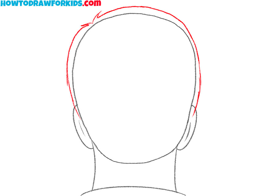 how to draw short hair from the back