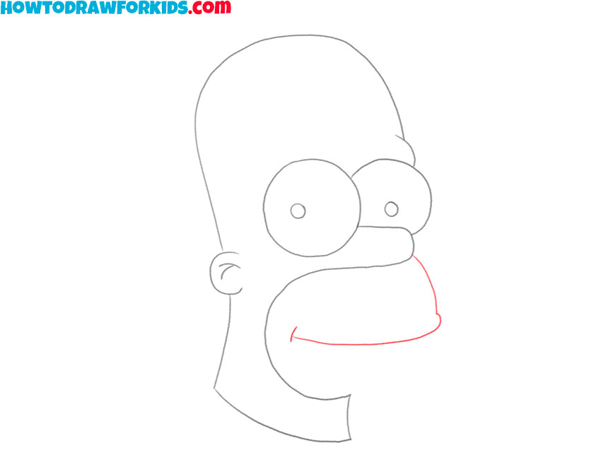 homer simpson head drawing guide