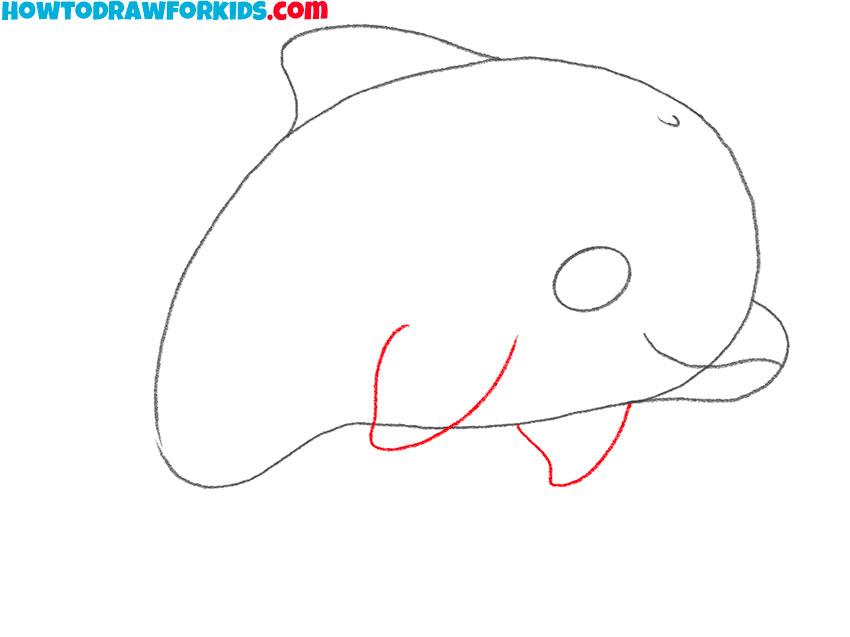 how to draw a cartoon dolphin cute and easy