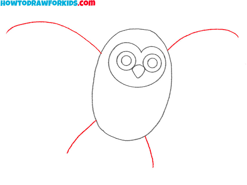 how to draw a cartoon owl for kids