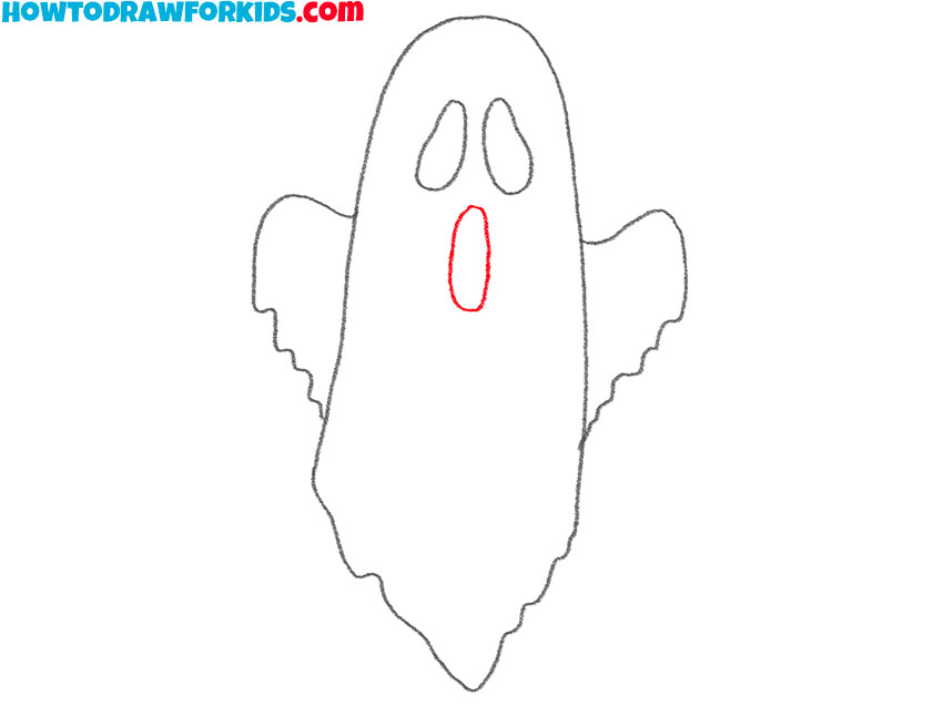 how to draw a cute ghost