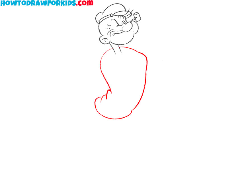 how to draw popeye for beginners