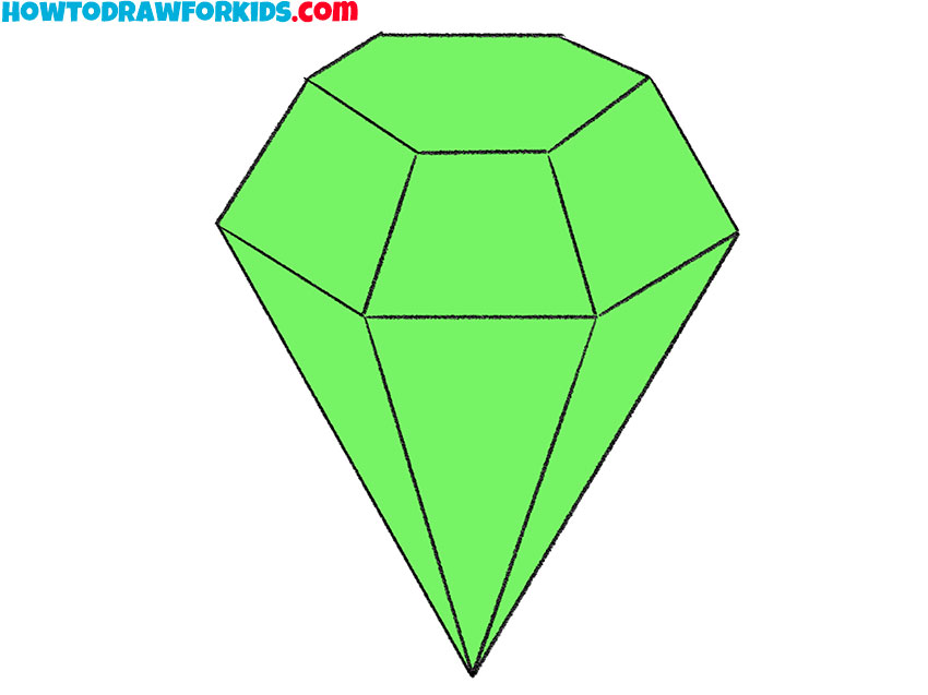 How to Draw an Emerald - Easy Drawing Tutorial For Kids