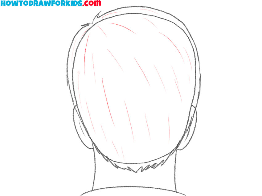 hair from the back drawing tutorial