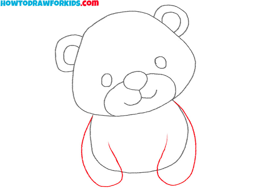 how to draw a baby bear for beginners