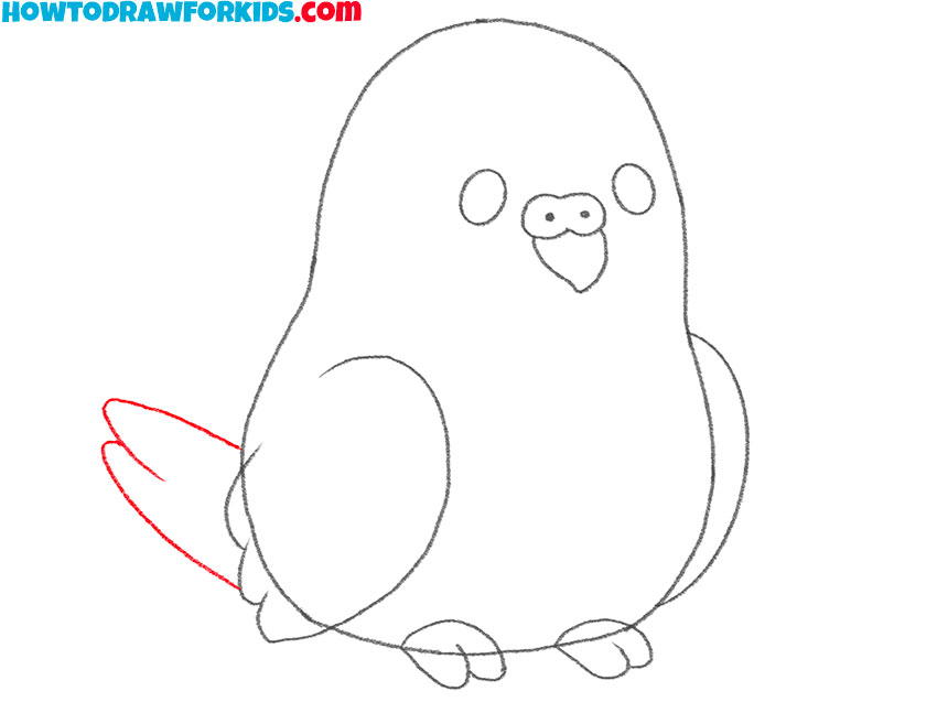 how to draw a budgie for kids