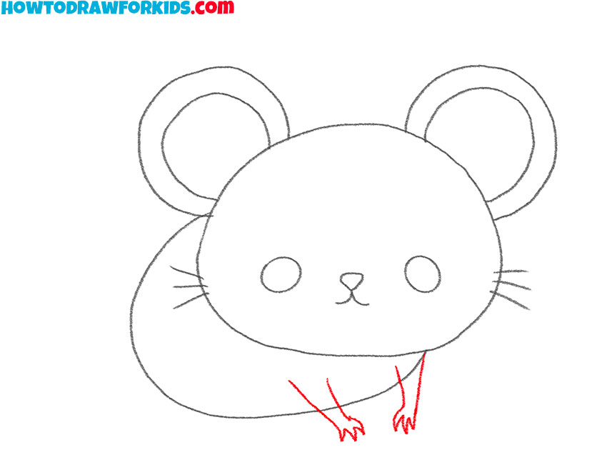 how to draw a cartoon mouse for beginners