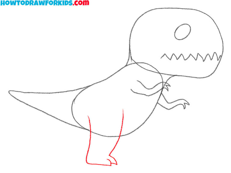 How to Draw a TRex Easy Easy Drawing Tutorial For Kids