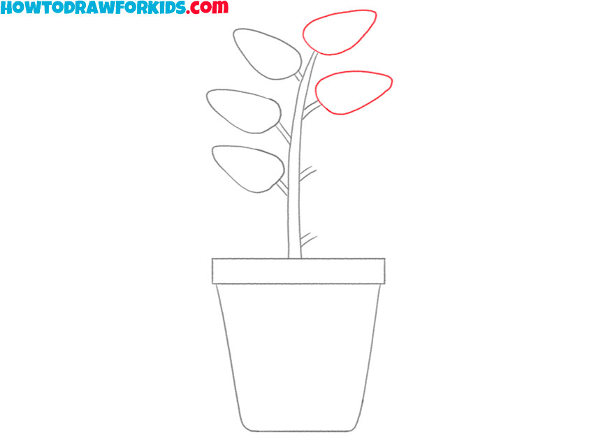 simple plant in a pot drawing