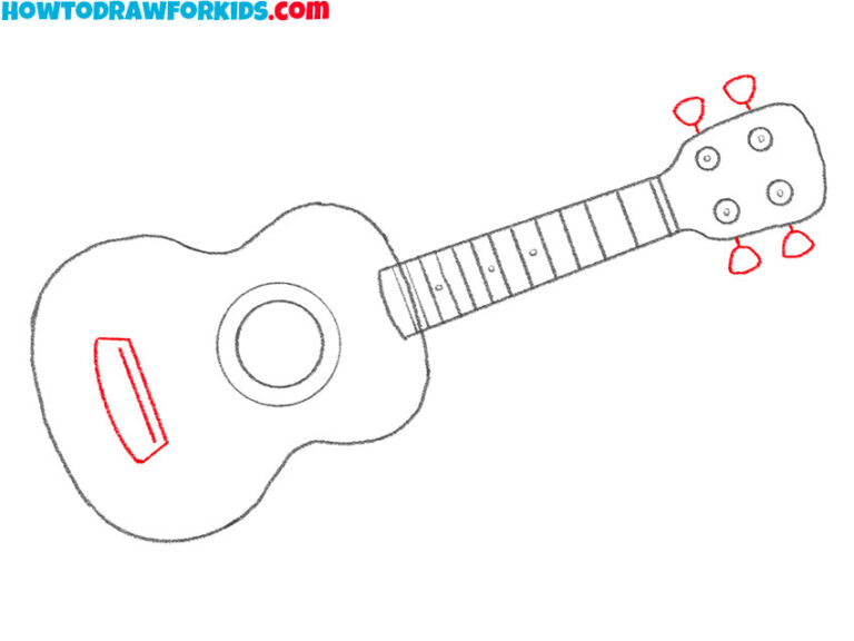 How to Draw a Ukulele Easy Drawing Tutorial For Kids