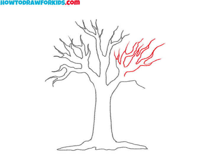 How to Draw a Winter Tree Easy Drawing Tutorial For Kids