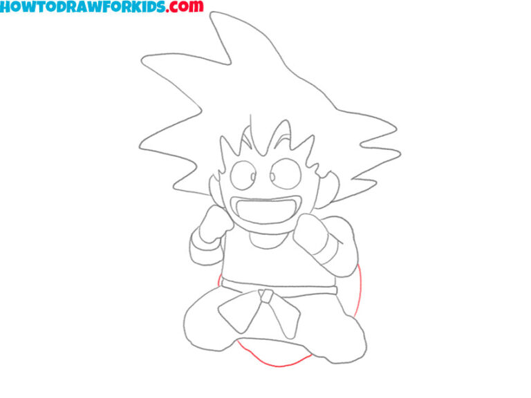How to Draw Kid Goku Easy Drawing Tutorial For Kids
