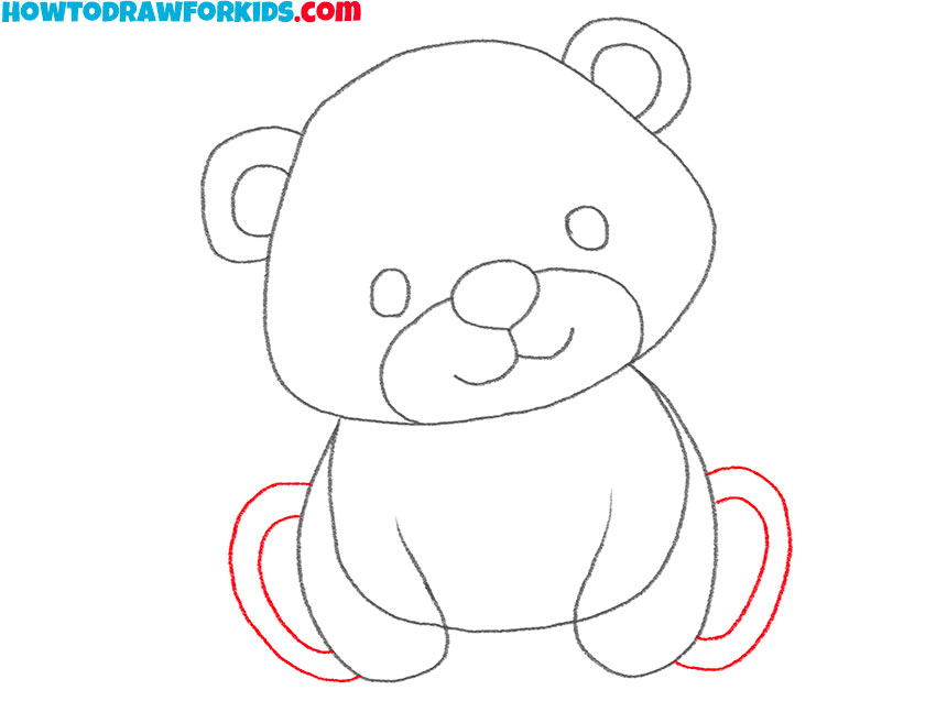 how to draw a baby bear for kindergarten
