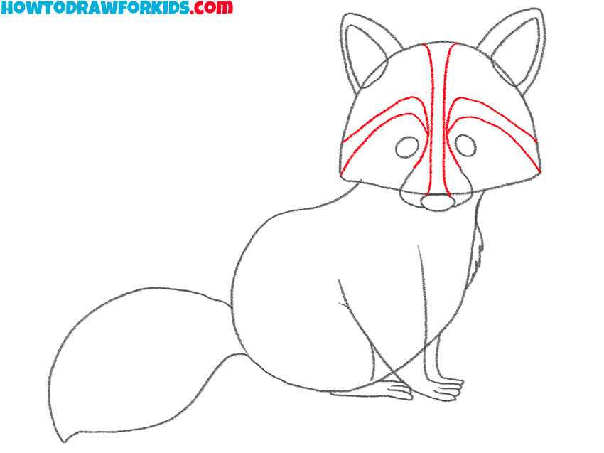 how to draw a cute raccoon