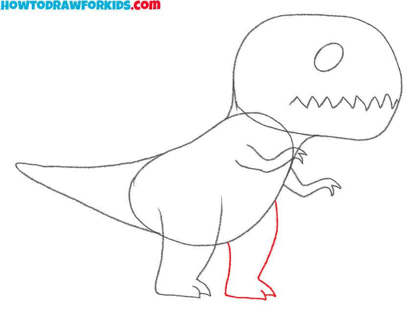 how to draw a t-rex easy for kids
