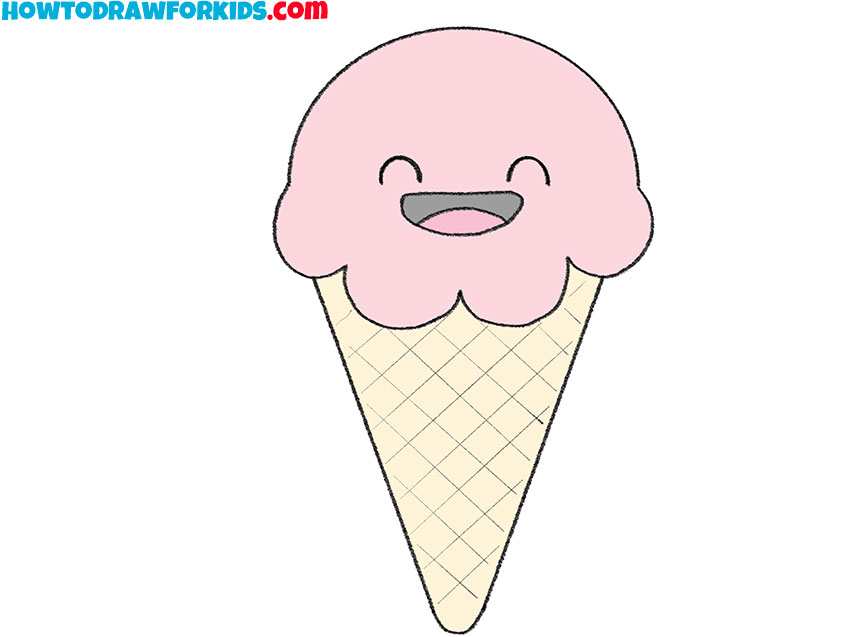 HOW TO DRAW ICE CREAM CUP | ICE CREAM DRAWING EASY | DRAW ICE CREAM AND  COLOR - YouTube