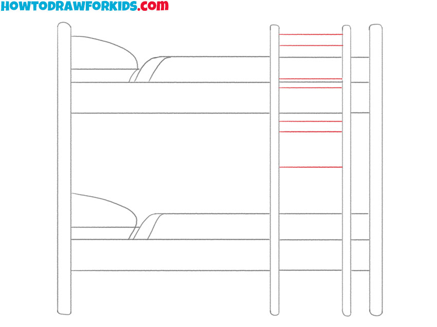 simple bunk bed drawing