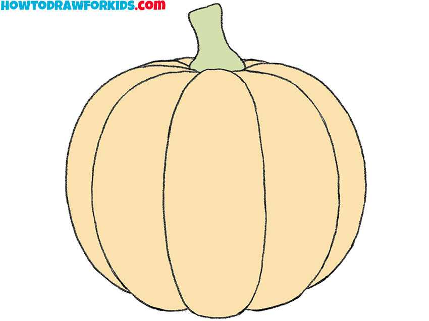simple pumpkin drawing guide