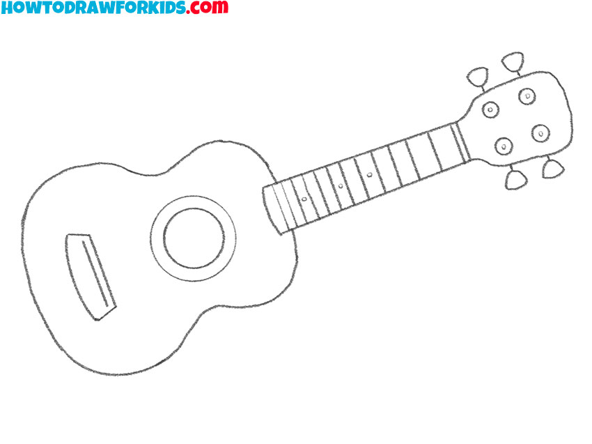 simple ukulele drawing