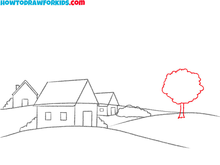 village drawing tutorial