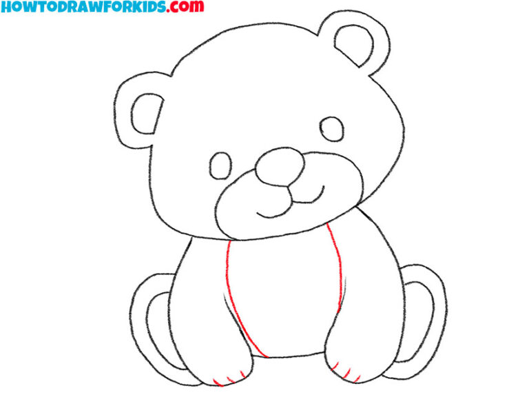 How to Draw a Baby Bear - Easy Drawing Tutorial For Kids