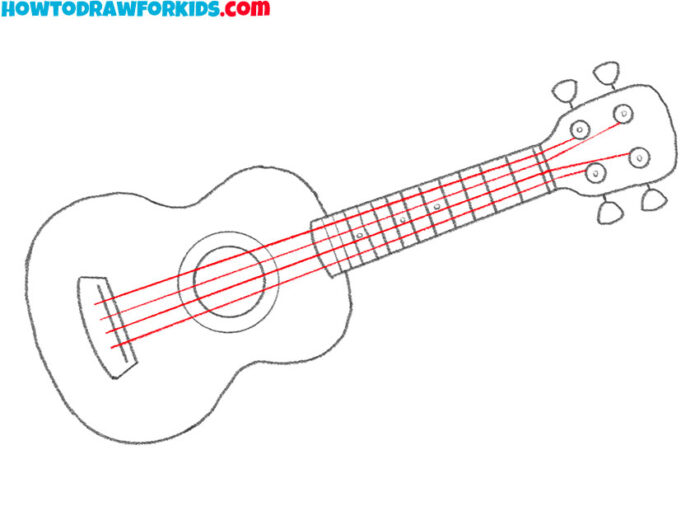 How to Draw a Ukulele Easy Drawing Tutorial For Kids