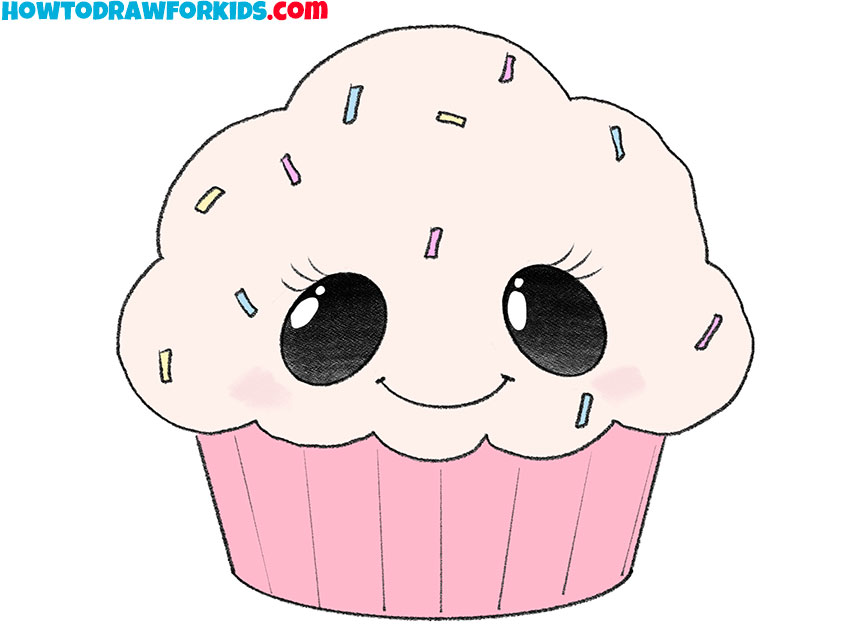 cute cupcake drawing lesson
