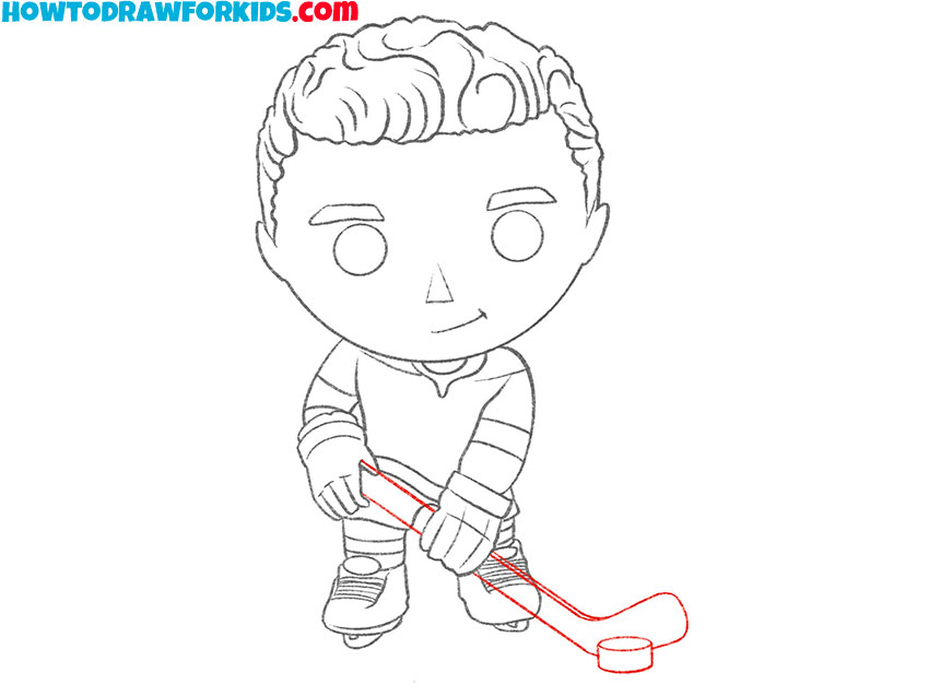 how to draw a hockey player for kindergaten