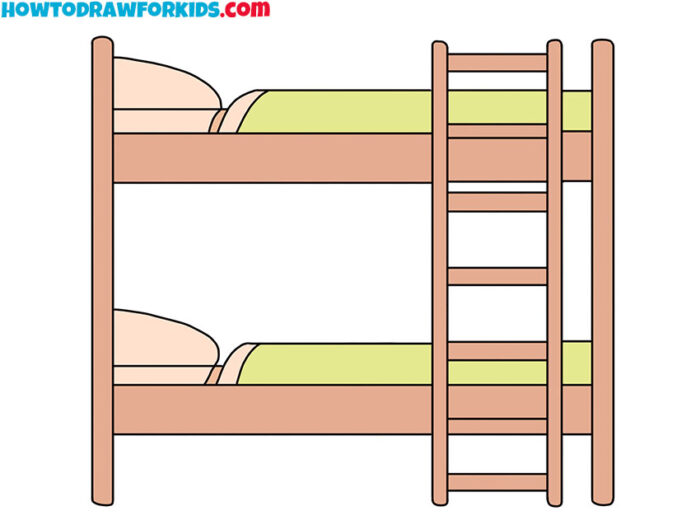 How to Draw a Bunk Bed Easy Drawing Tutorial For Kids