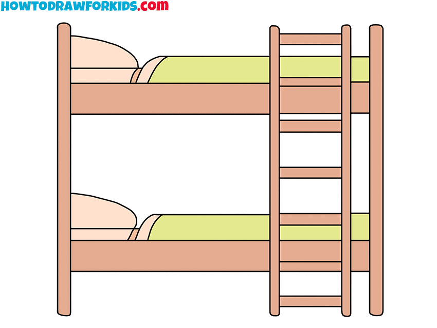 bunk bed drawing for kids