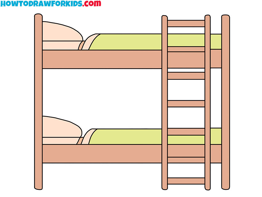 How to Draw a Bunk Bed - Easy Drawing Tutorial For Kids