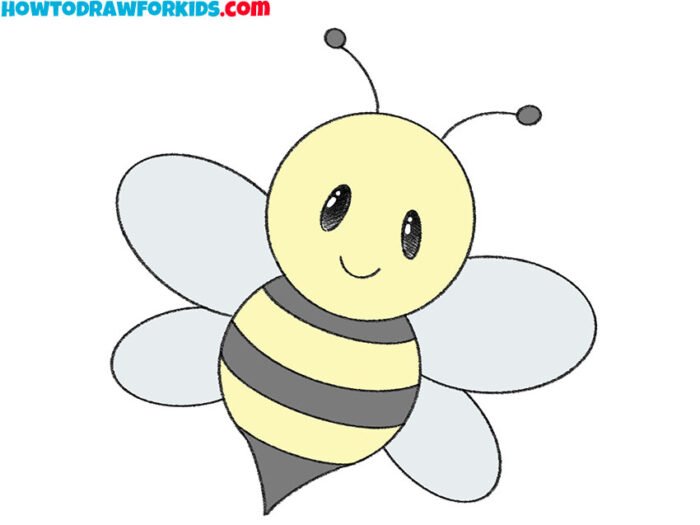 How to Draw a Cartoon Bee Easy Drawing Tutorial For Kids