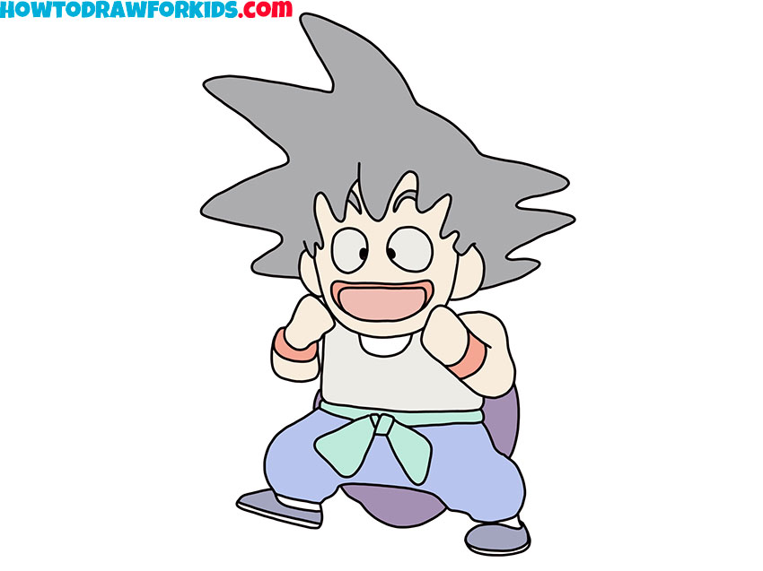 How to Draw Goku (Full Body) with Step-by-Step Pictures