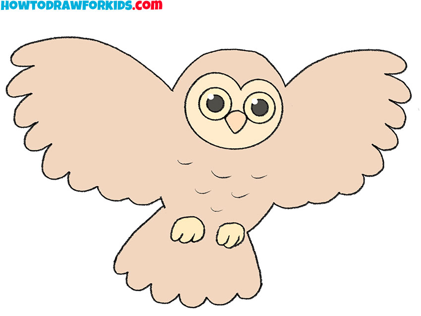 cartoon owl drawing guide