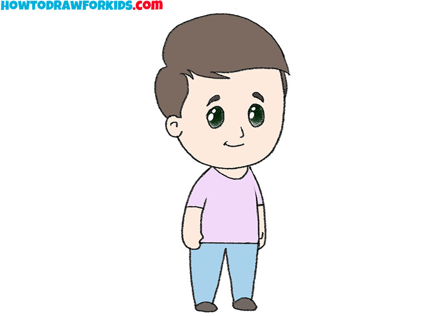 cartoon standing person drawing
