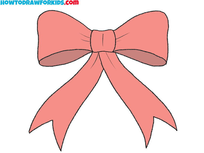 How to Draw a Ribbon – Step by Step Guide  Bow drawing, Easy christmas  drawings, Gift drawing