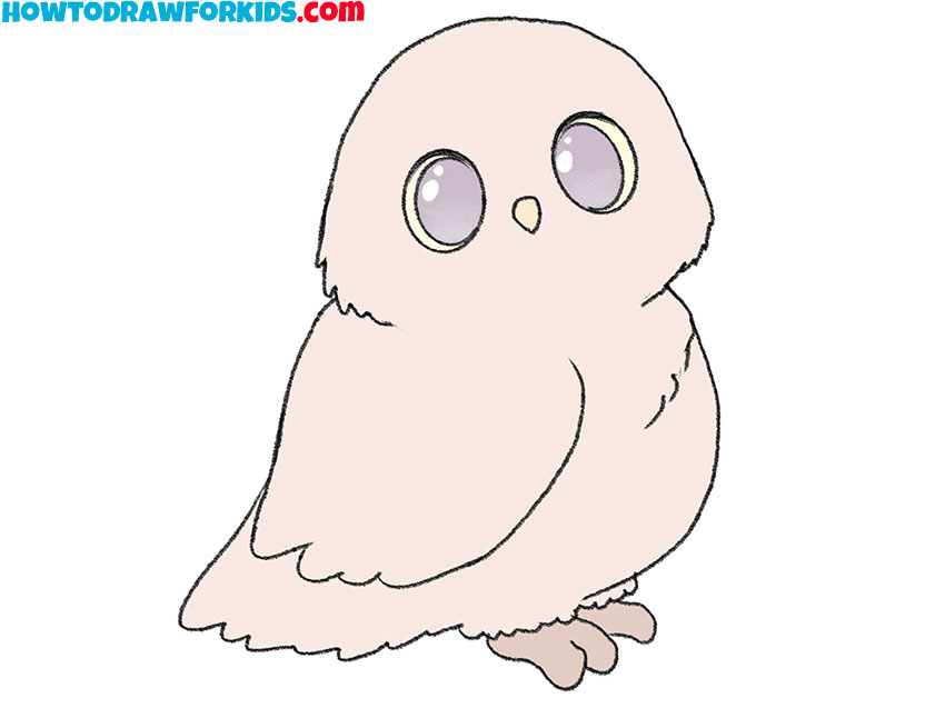 cute owl face drawing