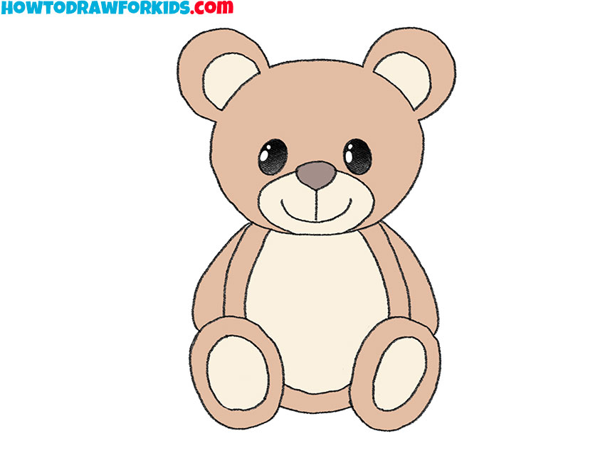 How to Draw an Easy Teddy Bear - Easy Drawing Tutorial For Kids