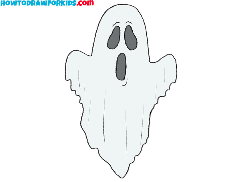how to draw an easy ghost for kids